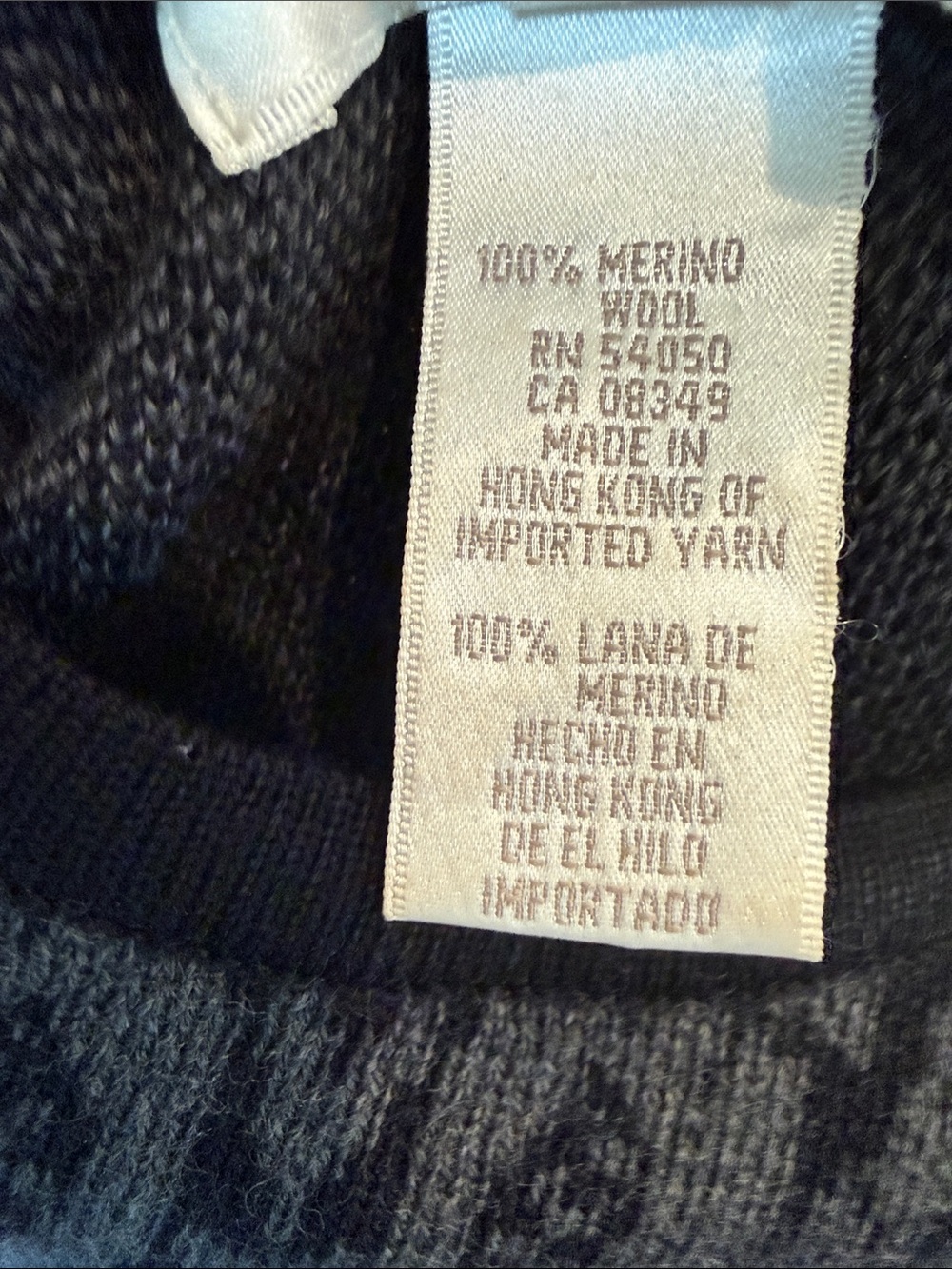 Jones New York Gray and Black Merino Wool Sweater SZ S - Picture 7 of 8